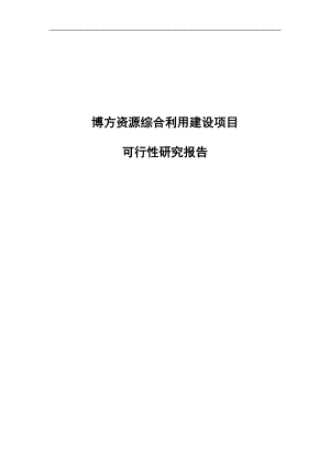 博方资源综合利用建设项目可行研究报告.doc