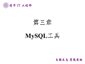 MySQL数据库管理与应用-MySQL工具.ppt