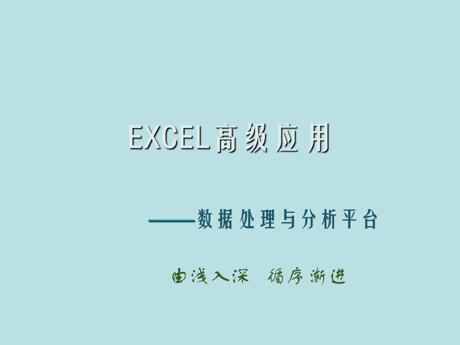 EXCEL高级应用(经典).ppt_第1页