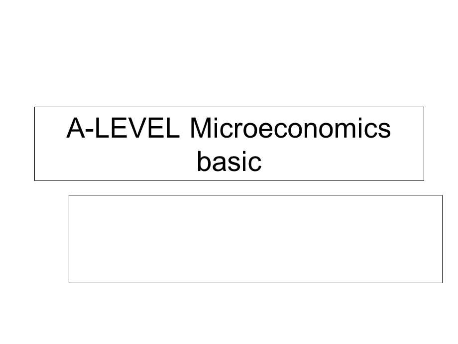 aleveleconomics基础讲义.ppt_第1页