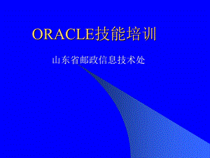 ORACLE技能培训.ppt