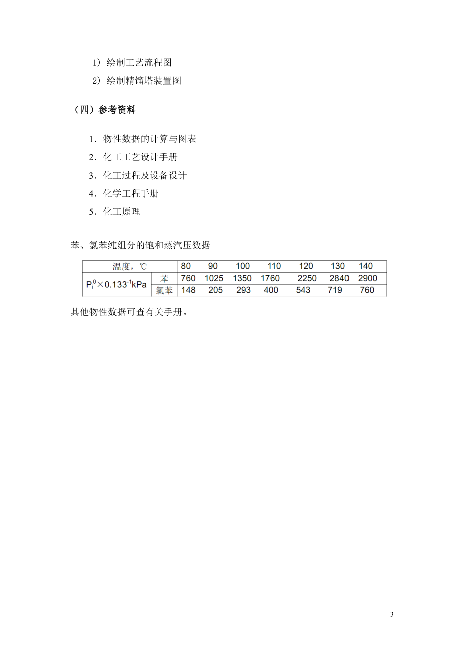 苯氯苯分离精馏塔——浮阀塔设计化工原理课程设计.doc_第3页