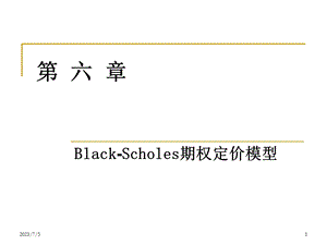 Black-Scholes期权定价模型.ppt