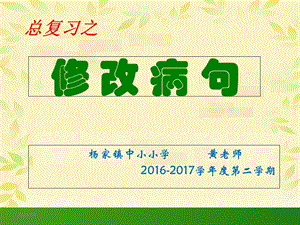 2017修改病句课件(公开课).ppt