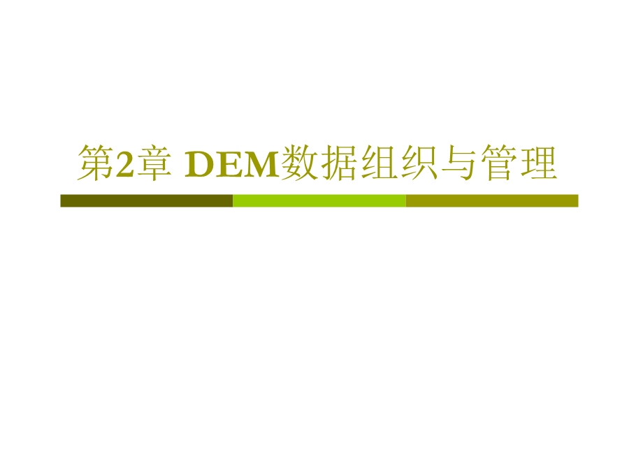 DEM数据组织与管理.ppt_第1页