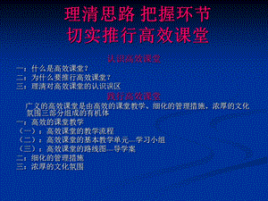 理清思路把握环节切实推行高效课堂.ppt