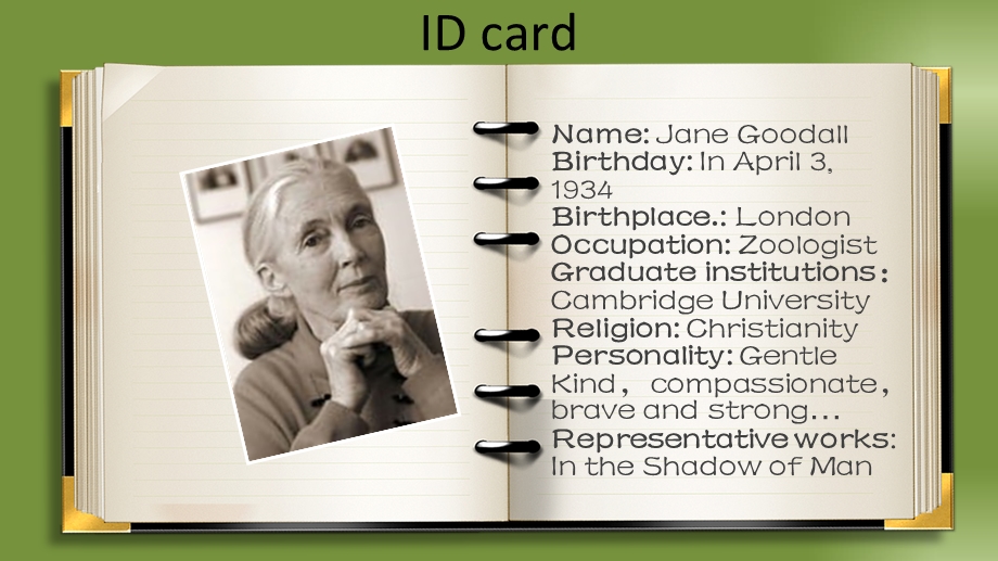 JaneGoodall(简古道尔的简单介绍).ppt_第2页