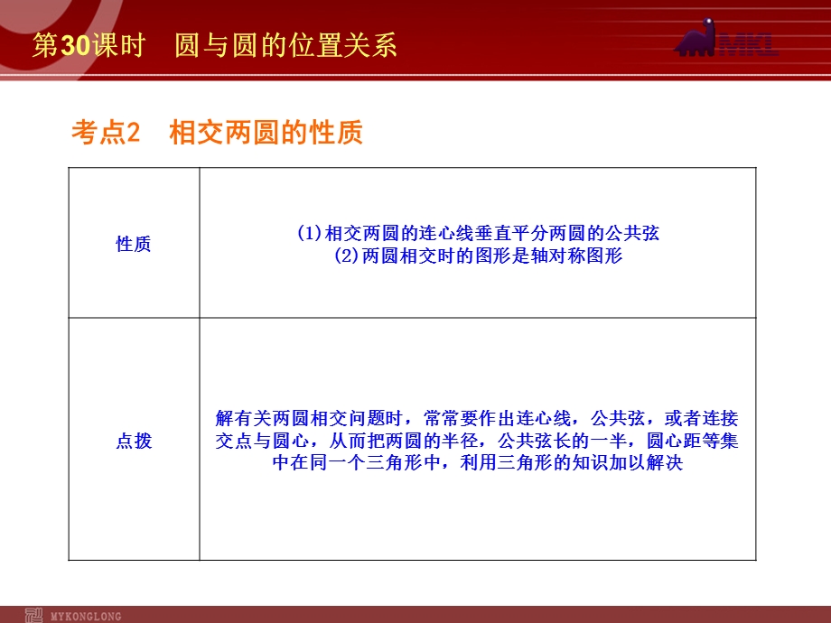 2014届中考数学一轮复习第30讲《圆与圆的位置关系》.ppt_第3页