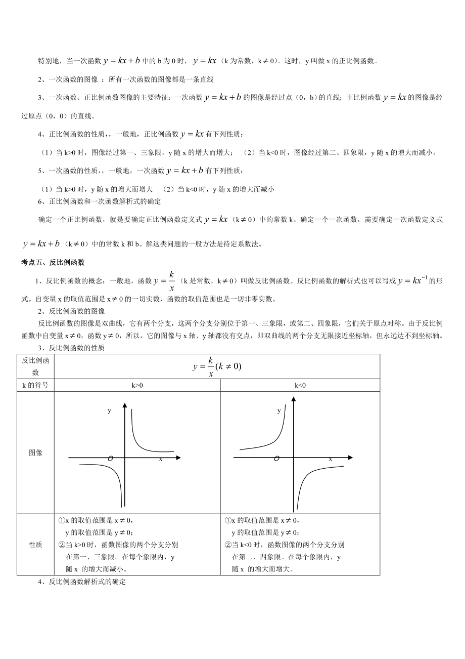 初中函数知识点总结与练习大全[整理版].doc_第2页