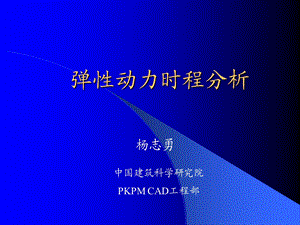 SATWE弹性动力时程.ppt