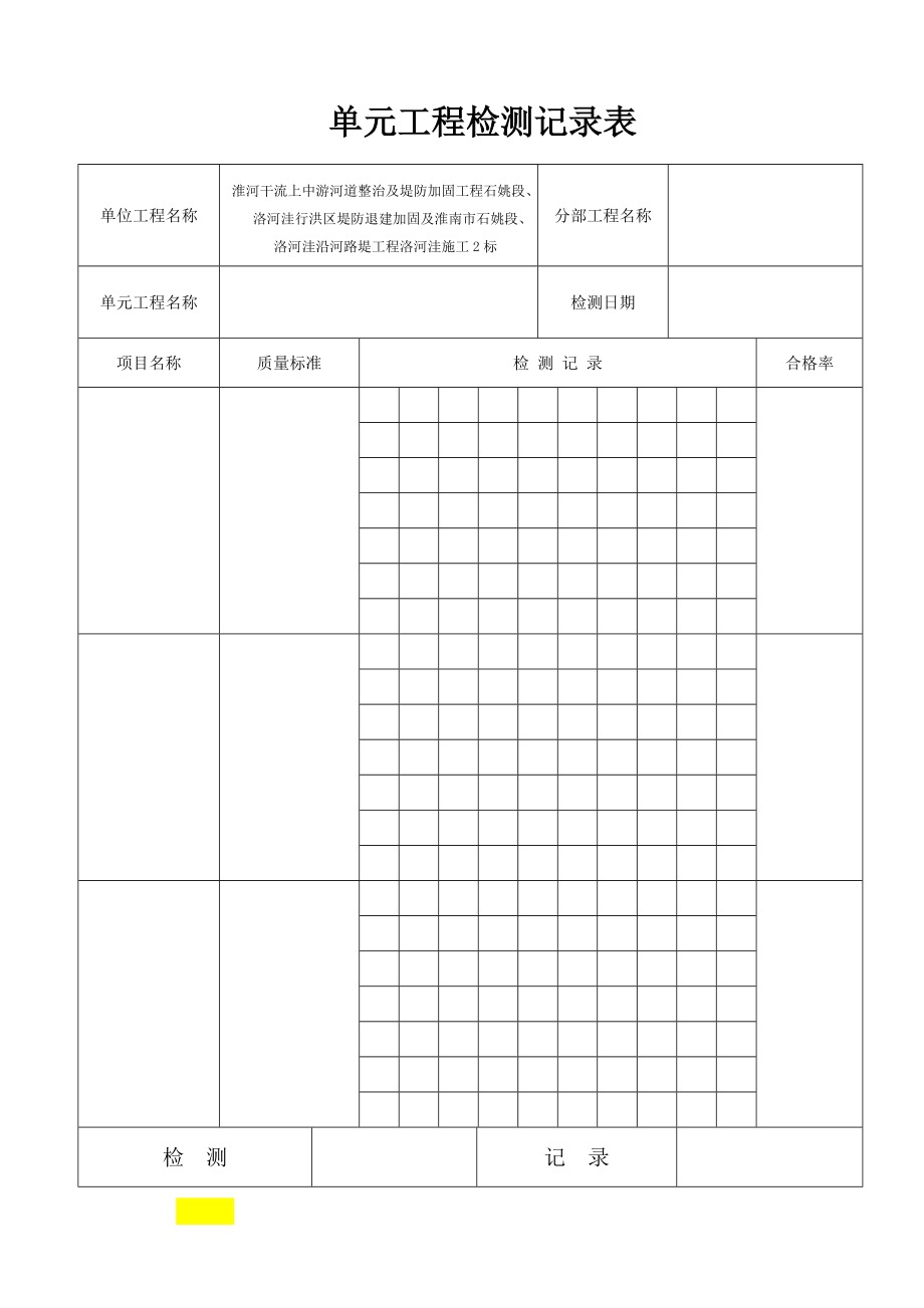 草皮护坡单元工程质量评定表(综合).doc_第2页