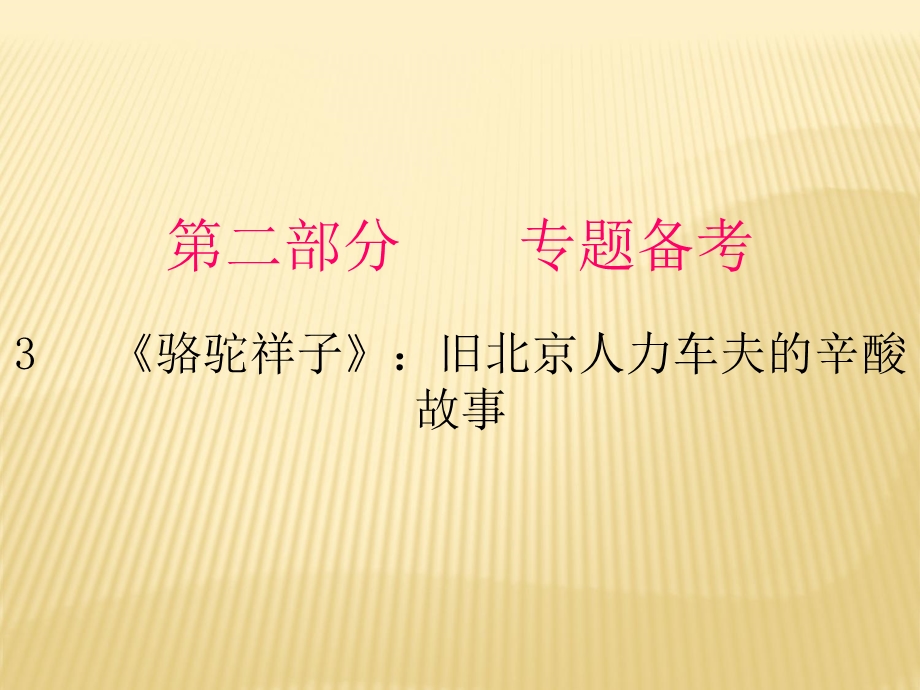 2017中考专题复习《骆驼祥子》导读课件.ppt_第1页