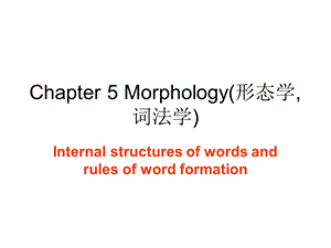 Morphology形态学.ppt