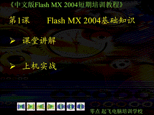 FLASH教程(第1课.ppt