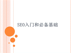 seo入门和必备基础.ppt