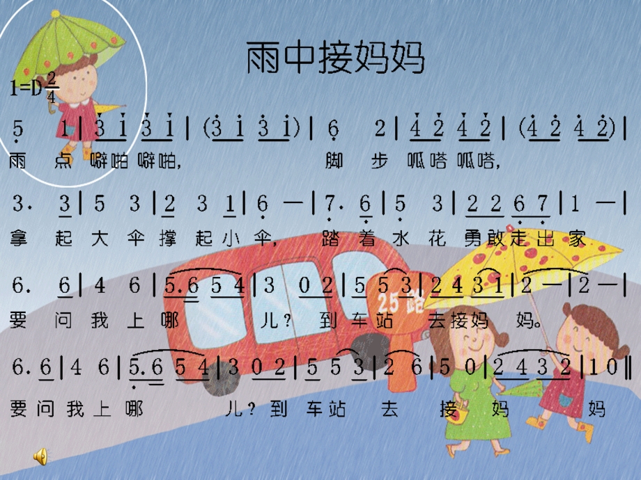 幼儿园大班音乐雨中接妈妈.ppt_第3页