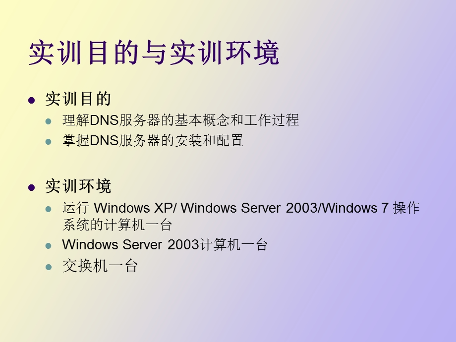 DNS服务器的安装与配置实训.ppt_第2页