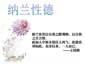 纳兰容若生平和诗词.ppt