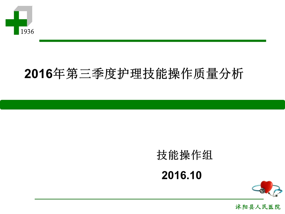 2016年第三季度护理技能操作质量分析.ppt_第1页