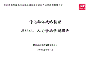 浙江传化华洋化工—战略梳理组织与人力资源诊断报告.ppt