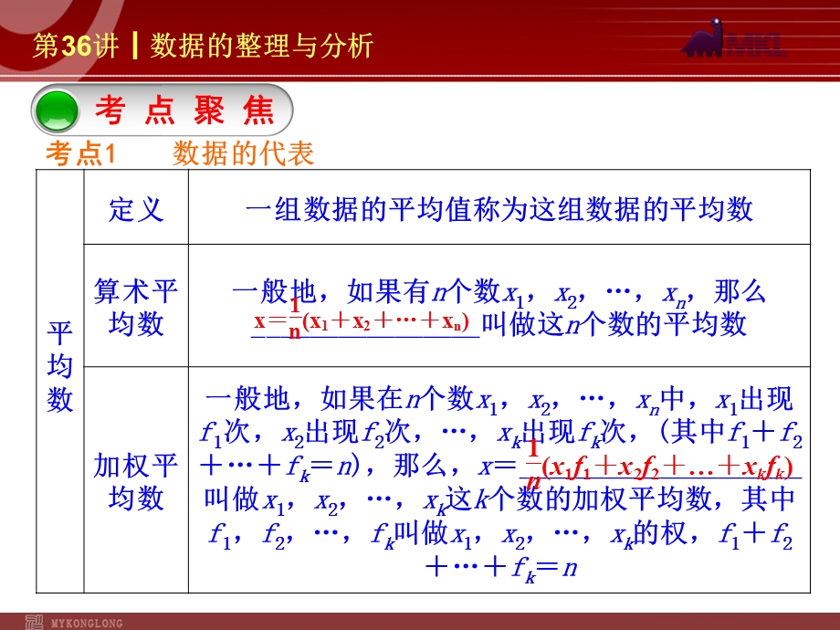 2014届中考数学一轮复习第36讲《数据的整理与分析》.ppt_第2页