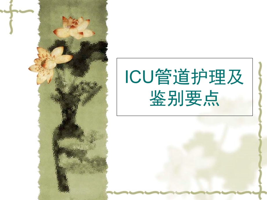 ICU管道鉴别及护理要点.ppt_第1页