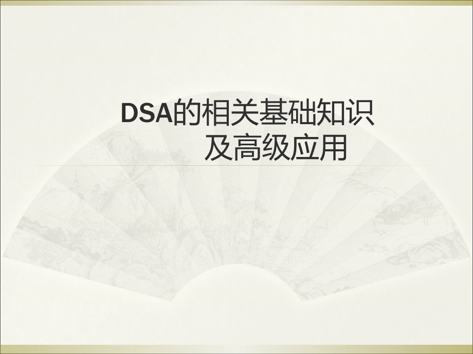 DSA的基本原理及运用.ppt_第1页