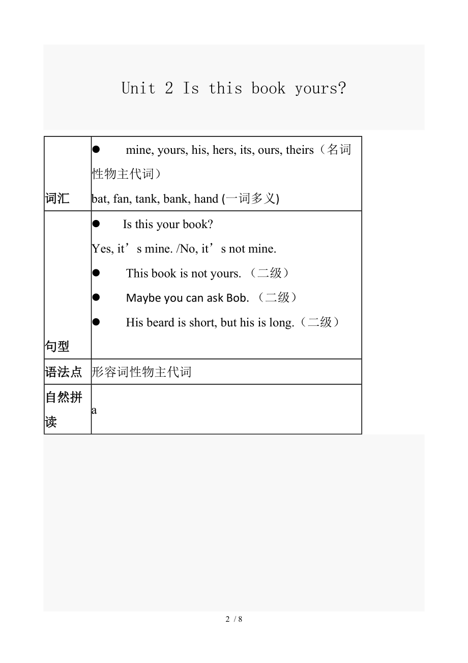 剑桥少儿英语二级上1知识点总结.doc_第2页