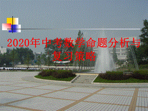 2020年中考数学命题分析与复习策略.ppt