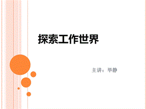 探索工作世界.ppt