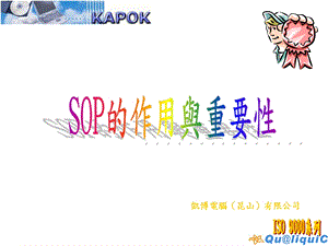 SOP作用与重要性.ppt