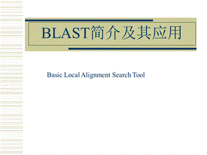 blast简介及其应用.ppt