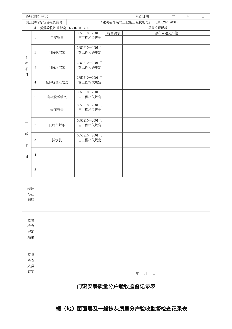 现浇结构外观及尺寸偏但差质量分户验收监督记录表.doc_第3页