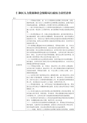 仁和区人力资源和社会保障局行政权力责任清单环评报告.doc