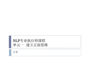 NLP专业执行师课程.ppt