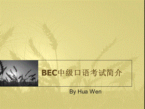 BEC中级口语考试简介.ppt