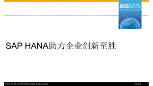 SAPHANA内部资料.ppt