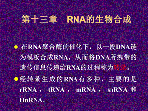 RNA的生物合成教学.ppt