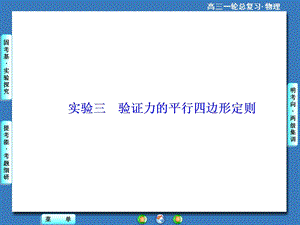 2015届一轮课件：实验三验证力的平行四边形定则(42张ppt).ppt