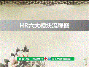 HR人力资源六大模块流程.ppt