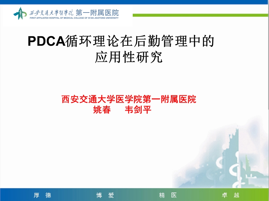 PDCA循环理论在后勤管理中的应用性研究.ppt_第1页