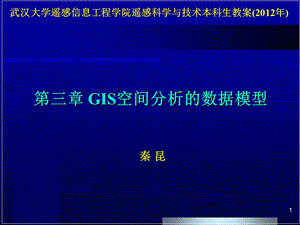 GIS空间分析的数据模型.ppt