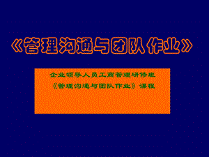 资料管理沟通与团队作业.ppt