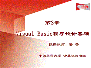 vb程序设计教程(潘蕾)vb.ppt