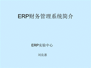 ERP财务管理系统简介.ppt