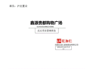 2014鑫源贵都购物广场沈丘项目营销报告.ppt