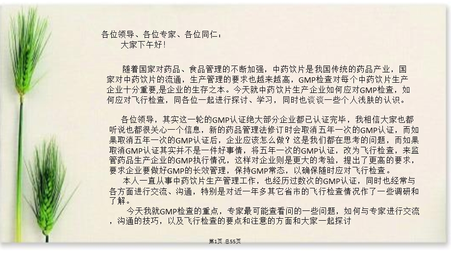 2018年中药饮片生产企业GMP检查及飞行检查的探讨.ppt_第2页