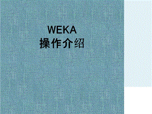 《weka操作介绍》PPT课件.ppt