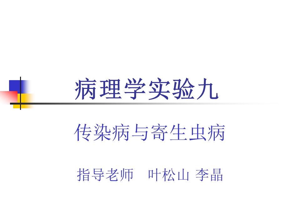 实验九 传染病与寄生虫病.ppt_第1页