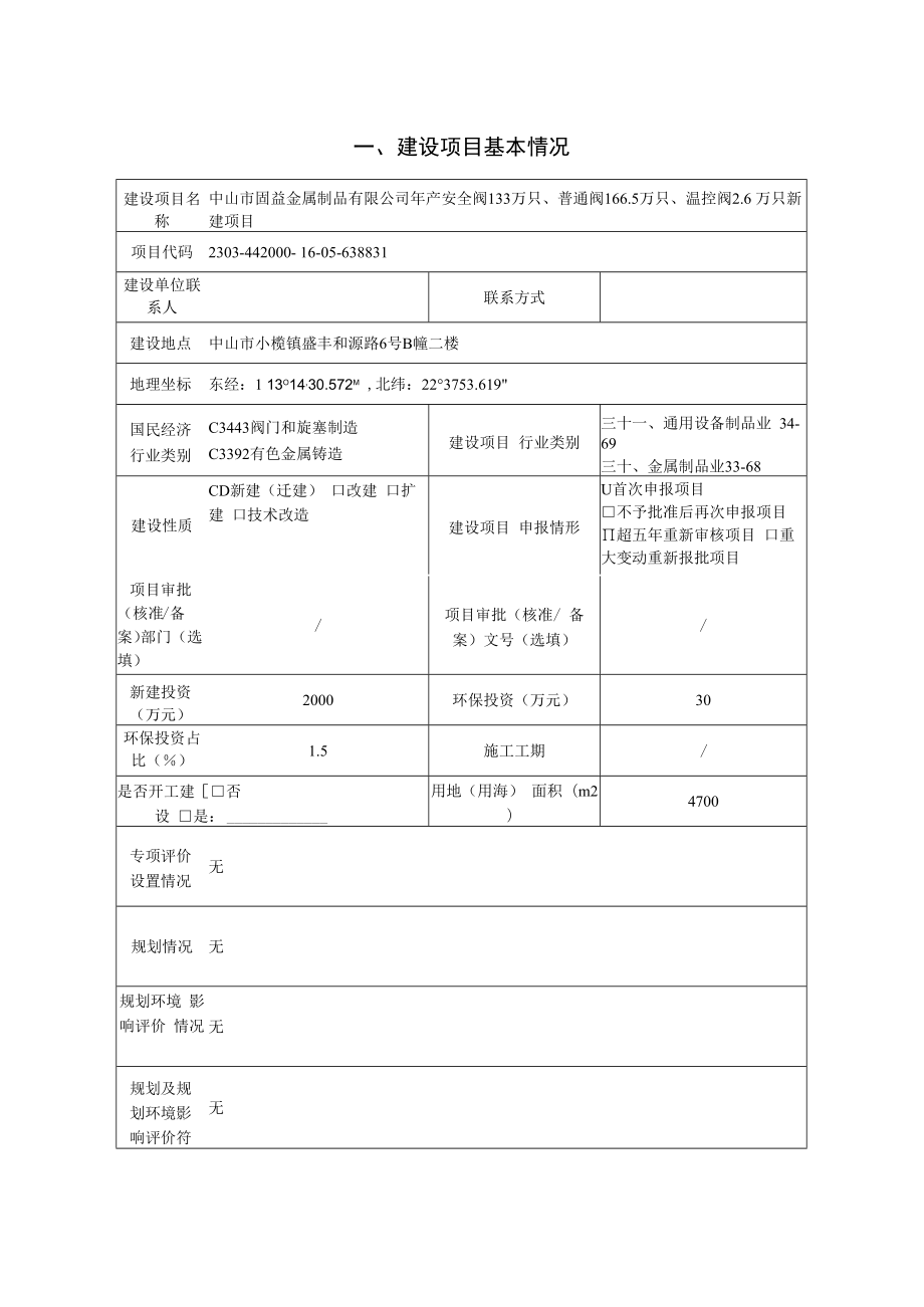 年产安全阀133万只、普通阀166.5万只、温控阀2.6万只新建项目环境影响报告表.docx_第2页